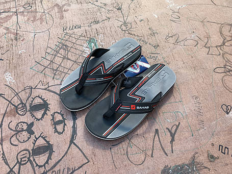 Чоловічі в'єтнамки SAHAB Сахаб Black-Grey чорні з сірим Оригінал, фото 1