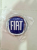Эмблема значок на капот, багажник Fiat Doblo Albea,Punto,Palio, Фиат Добло 75 мм синий