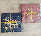 Подарунковий набір із двох парних турецьких банних 140*70 см рушників із вишивкою під замовлення для бабусі та дідуся, фото 8