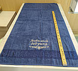 Подарунковий набір із двох парних турецьких банних 140*70 см рушників із вишивкою під замовлення для бабусі та дідуся, фото 7