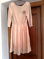 Плаття кремове з люрексом б/у