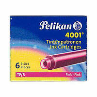 Картриджи чернильные Pelikan 4001 TP/6 Pink 6 штук, короткие, цвет розовый, 321075