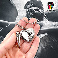 Підвіска у формі серця + друк. Кулон з фото