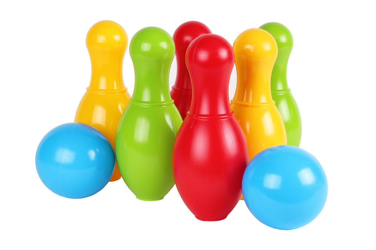 Набір для гри в боулінг ТехноК 4692 дитяча іграшка пластикова розвиваюча кеглі м'яч для дітей