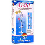 Полиця кутова для ванної Dogus Banyo 006, білий колір на пластиковій трубі, фото 3