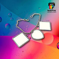 Браслет на 3 фото + друк . Друк на браслетах