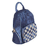 Джинсова стильна сумка рюкзак, фото 3