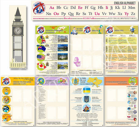 Стенди в кабінет АНГЛІЙСЬКОЇ МОВИ