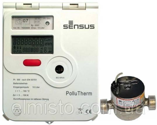 Счетчик тепла Sensus PolluTherm / Residia Jet QN 15-1,5 Ду15 с одним расходомером (Словакия-Германия) - фото 2 - id-p219129804