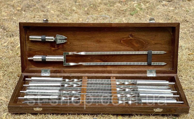 Набір шампурів у кейсі СЕРЕБРО