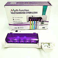 Держатель диспенсер для зубной пасты и щеток аккумуляторный со стерилизатором UKC Toothbrush Sterilizer