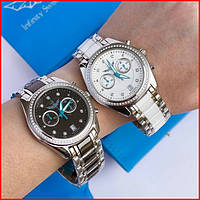 Жіночі годинники ISW Infinity swiss watch Chronograph women's Watch ОРИГІНАЛ білі/чорні