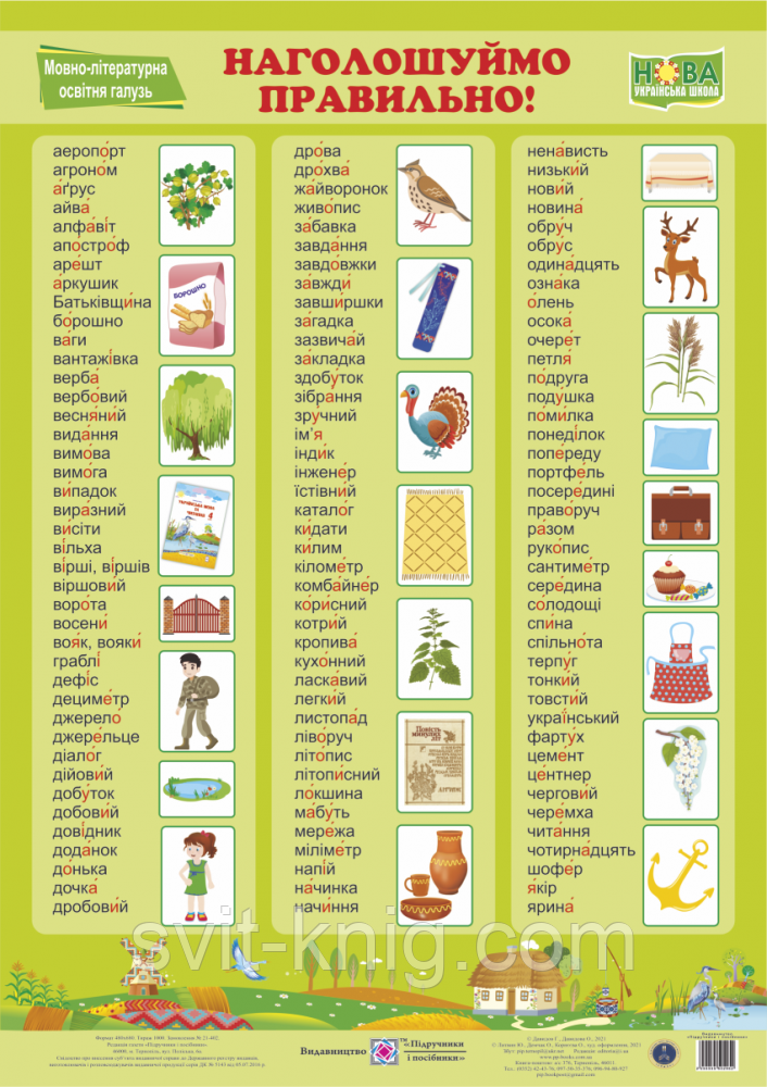 Плакат "Наголошуємо правильно". НУШ., фото 1