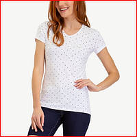 Женская футболка U.S. POLO ASSN. DOT V-NECK T-SHIRT ОРИГИНАЛ (размер M, L) белая