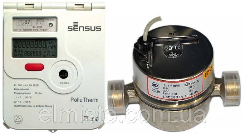 Лічильник тепла Sensus PolluTherm / Residia Jet QN 20-2,5 Ду20 з одним витратоміром (Словакція-Німеччина)