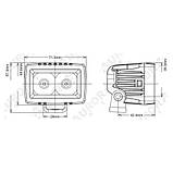 LED фара AURORA ALO-L-2-E13T - Панорамний світло IP69K, фото 7