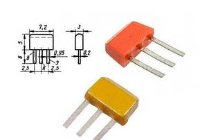 КТ361Г транзистор PNP (100 мА 35 В) (h21е: 50-350) 0,15W