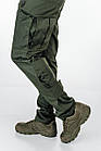 🔥 Тактичні штани-штани "Conquistador" (олива) штани, нацгвардії, всу, мілітарі, бойові, карго, фото 3