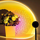 Металевий проєкційний світильник заходу та світанку SUNSET LAMP RGB з пультом ОПТ, фото 7