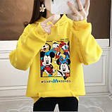 Толстовка жіноча худі міккі маус флісова з капюшоном, фото 2