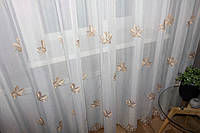 Тюль під льон в спальню, висота 280 см, фото 1
