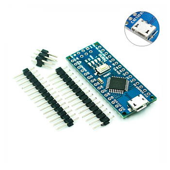 Arduino Nano V 3.0 (Мікроконтролер нано) роз'єм Micro USB