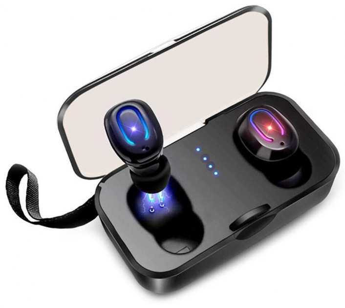 Бездротові навушники Air Twins T18s TWS Bluetooth 5.0 c боксом для зарядки Чорні