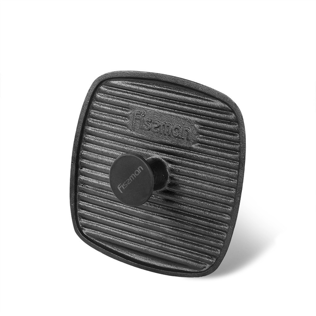 Прес гриль квадратний 21х21х5см чавунний Fissman, фото 1