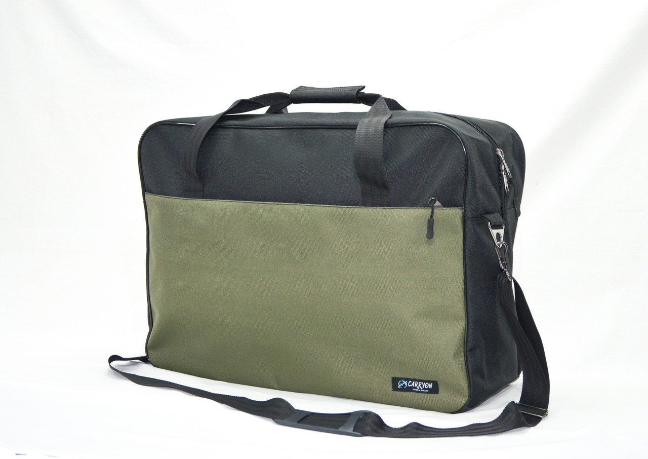Сумка для ручной клади "CARRYON" под МАУ 55 x 40 x 20, черно-оливковая