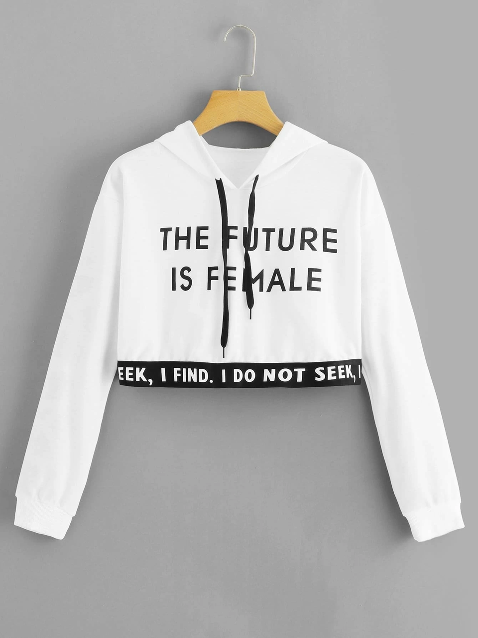 Світшот жіночий з гумкою і принтом (the future is female)