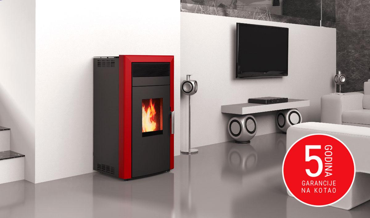 Котел-камін пелетний Alfa-Plam Commo 21 з водяним контуром (Сербія), фото 1