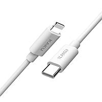 Кабель Kaku KSC-238 Type-C to iPhone Lightning 1m PD 60W - White