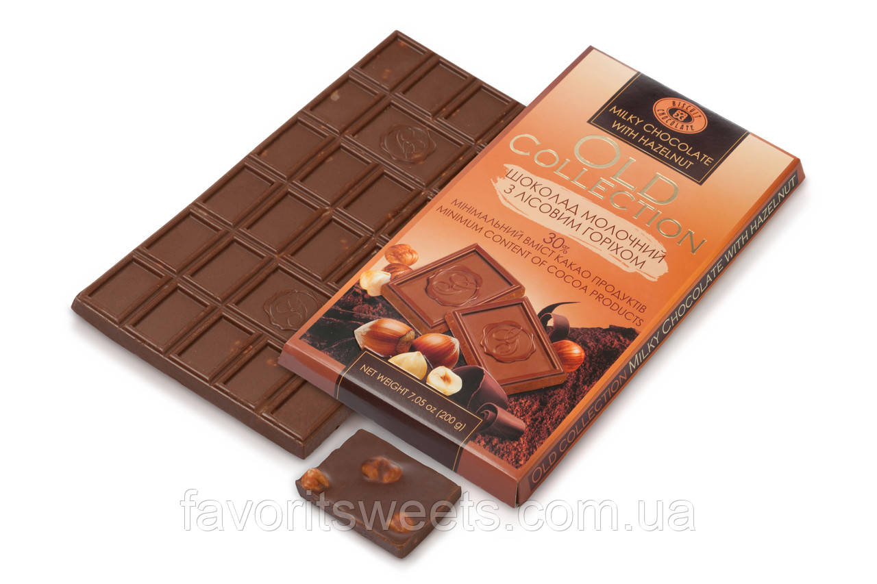 Шоколад "Old Collection молочний з лісовим горіхом" (200 г)
