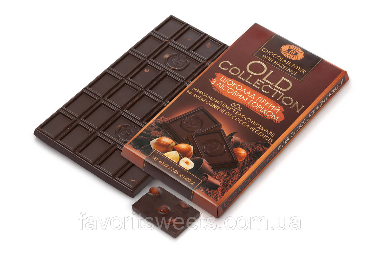 Шоколад "Old Collection гіркий з лісовим горіхом" (200 г)