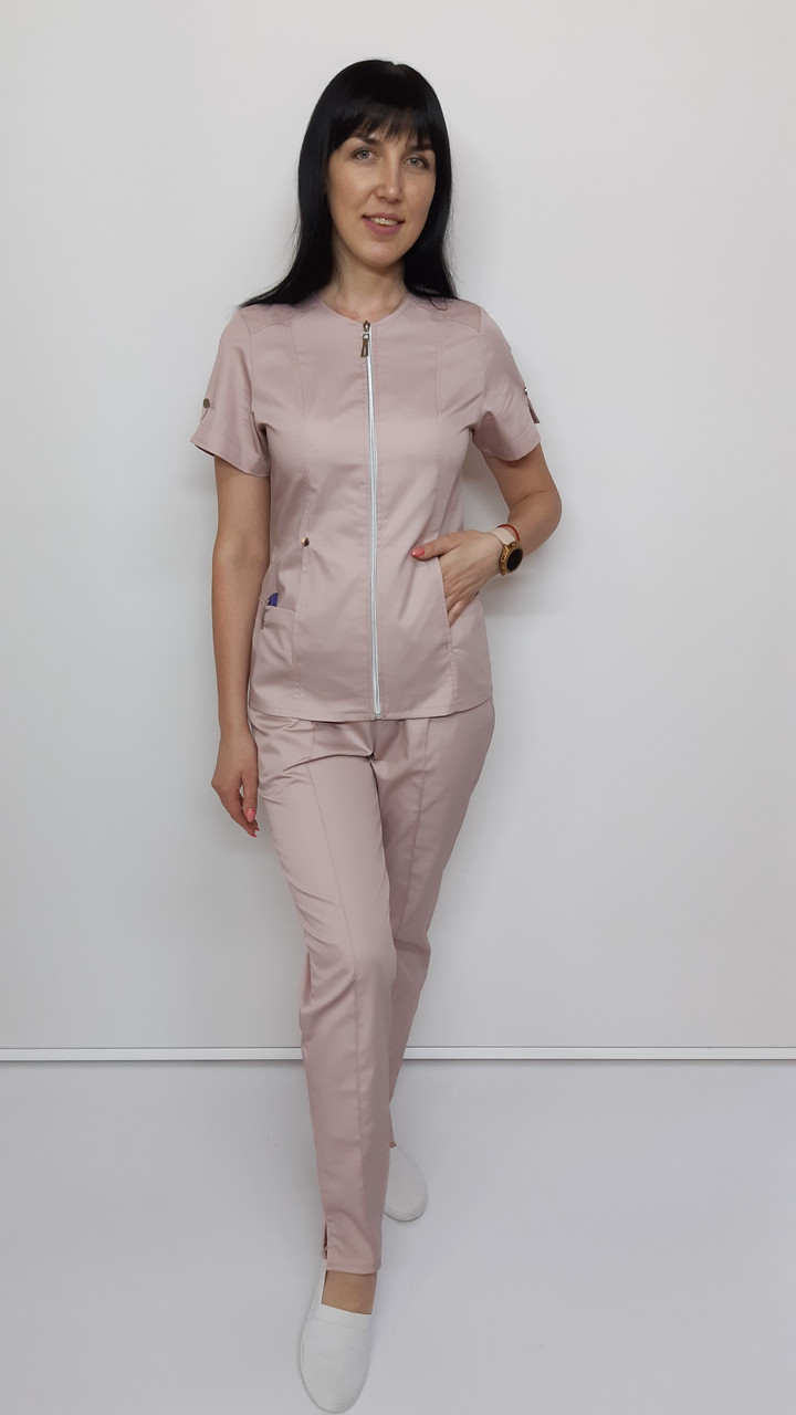 Костюм жіночий медичний Мілан котон короткий рукав, фото 1