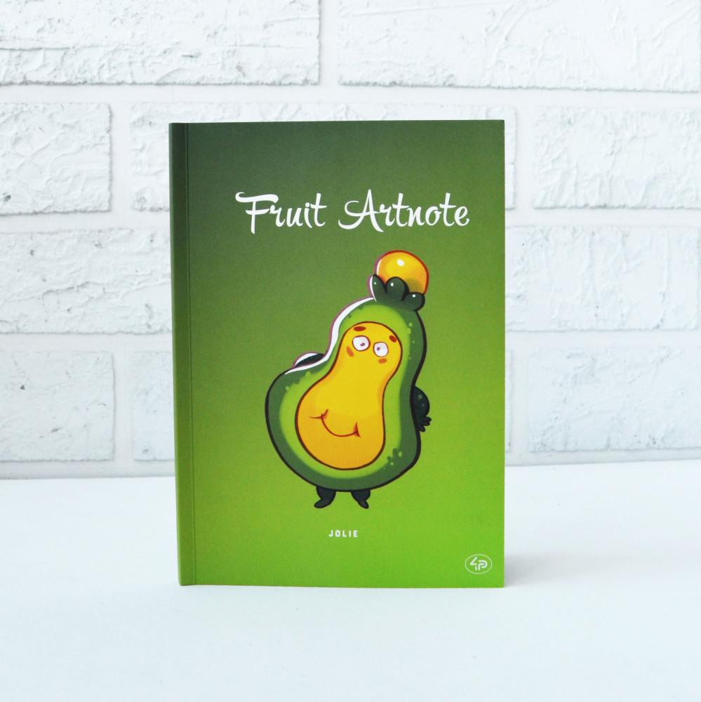 Блокнот А5 з кольоровими аркушами Profi Friut Avocado 128 сторінок 64арк арт. 902811