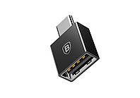 Переходник с телефона на флешку с Type-C на USB OTG адаптер Baseus Female Black Оригинал