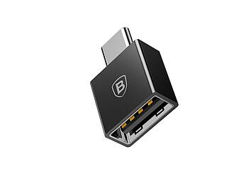 Перехідник із телефона на флешку з Type-C на USB OTG адаптер Baseus Female Black Оригінал