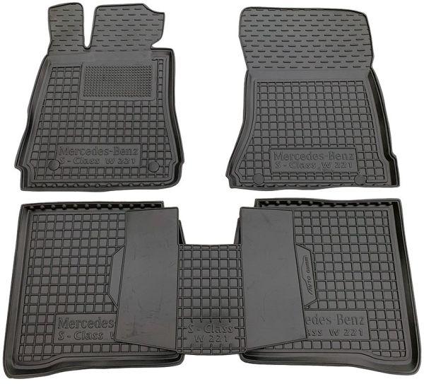 Килимки в салон гумові для Mercedes S-class (W221) 2005-2014 Long / Мерседес W221, фото 1