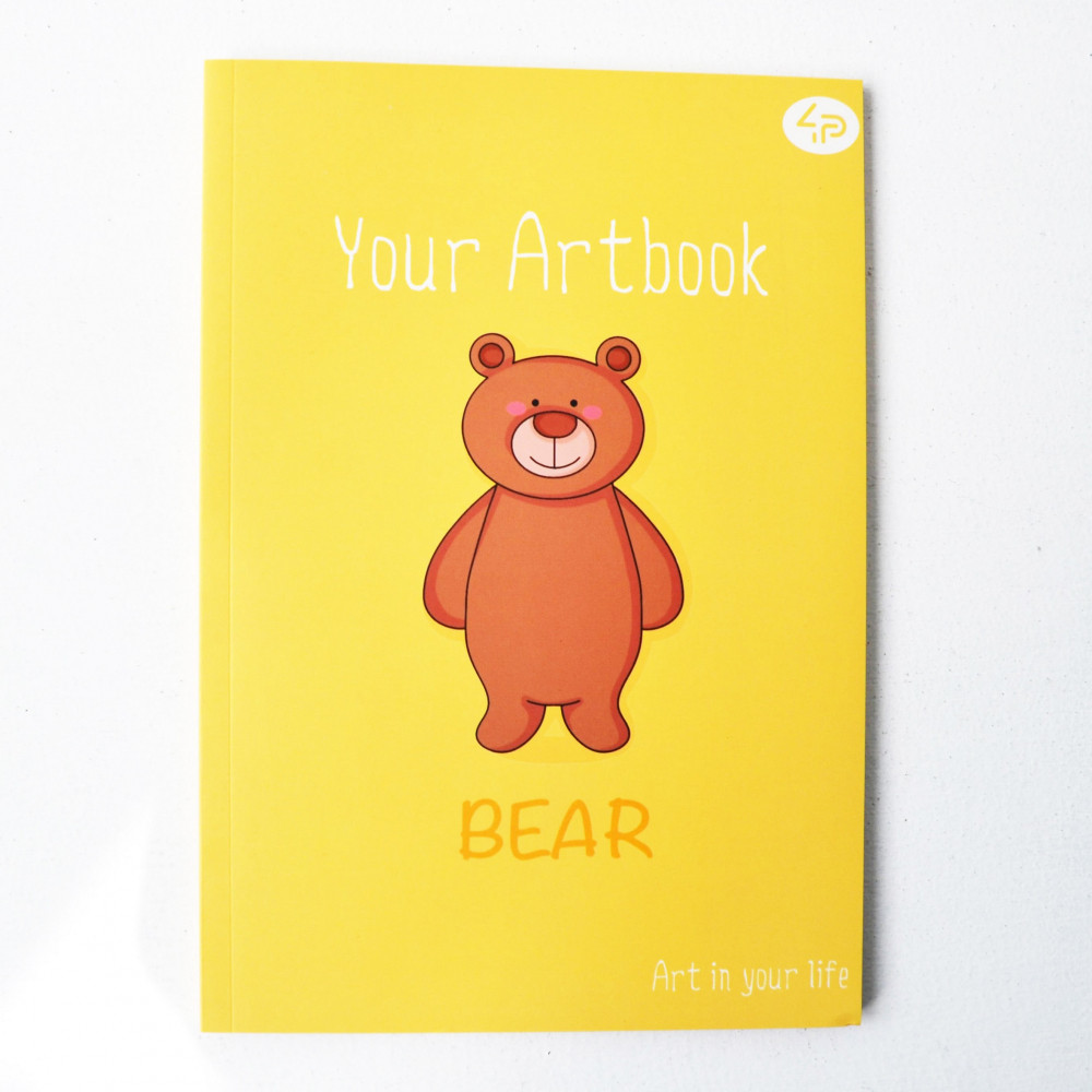 Блокнот А5 з кольоровими аркушами Profi Artbook bear  96 сторінок арт. 902286, фото 1