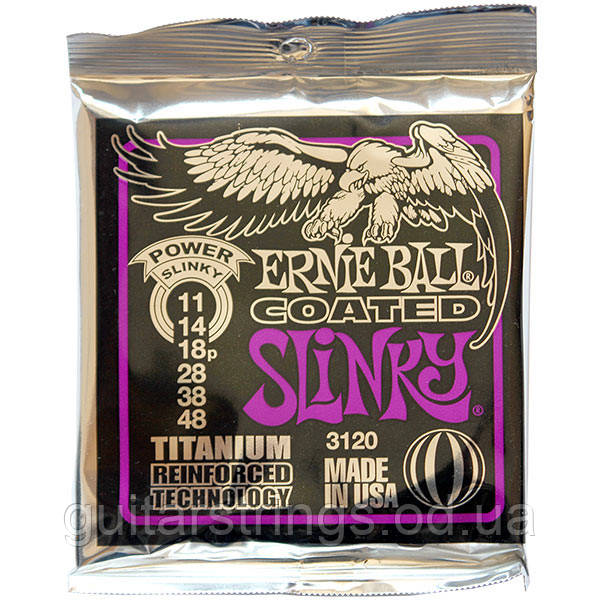 Струни Ernie Ball 3120 Titanium Power Slinky 11-48