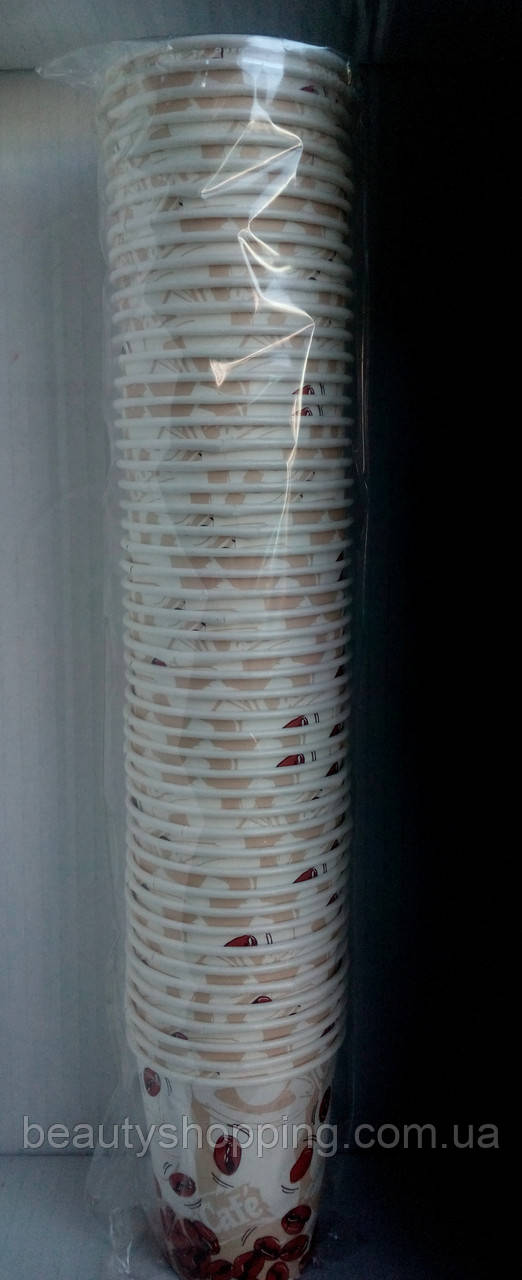 Стакани паперові для кави 175 мл 50 шт в асортименті