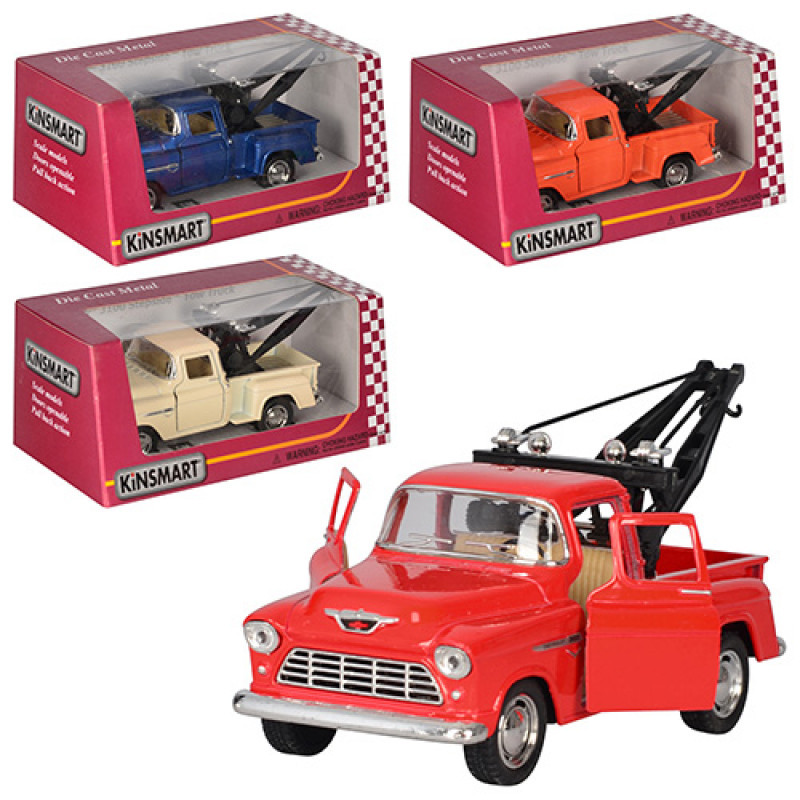 Машина металева KINSMART KT 5378 W Chevy Stepside Tow Truck 1955