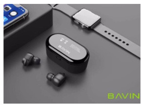 Гарнітура Double з кейсом Bluetooth 5.0 BAVIN DOUBLE-BH-03 40шт 7767
