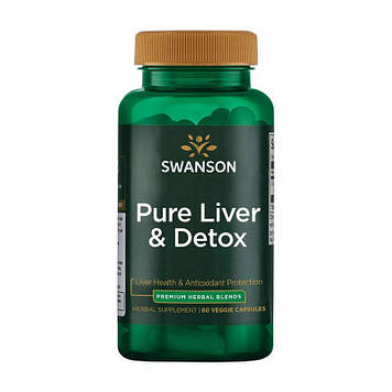 Добавка для підтримки і детоксикації печінки Свансон / Swanson Pure Liver & Detox (60 veg caps)