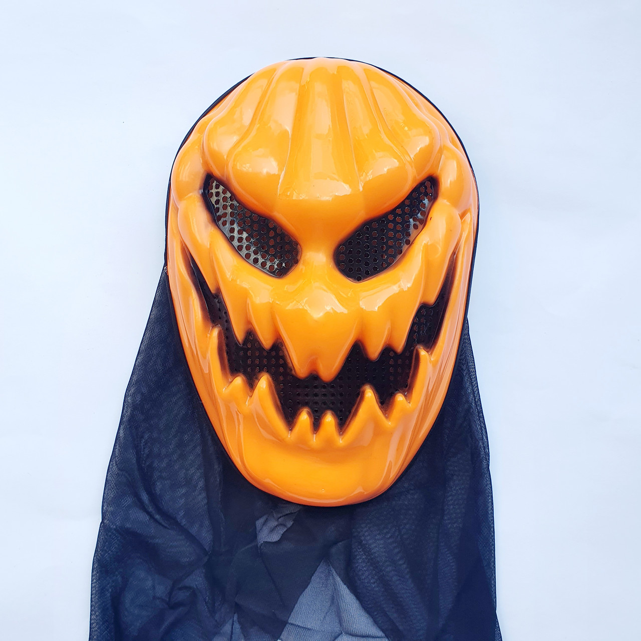 Страшна маска Гарбуз Джек на Хелловін з капюшоном, 25х17 см