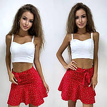 Літній жіночий костюм топ і мініспідниця шорти софт, фото 4