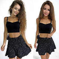 Літній жіночий костюм топ і мініспідниця шорти софт, фото 5