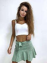 Стильний жіночий костюм топік і мініспідниця шорти, фото 3