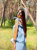 Костюм літній вільний шорти та майка на бретелях бавовна, фото 2